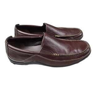 Cole Haan Grant Mens 15M Mahogany Brown Leather Driver Loafers C04059 Slip On